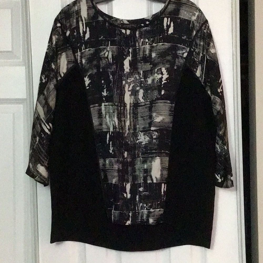 Lafayette 148 NY black/white blouse